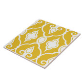 Moderne Ornamente, Senfgelb, weiß, Muster Fliese (Seite)