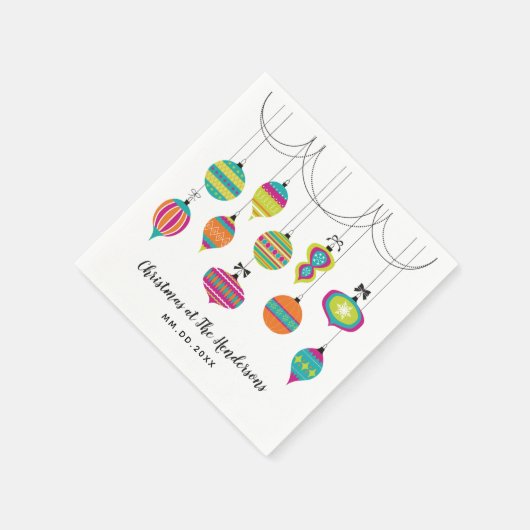 Moderne Ornamente Weihnachtsfeiertag Serviette (Ecke)