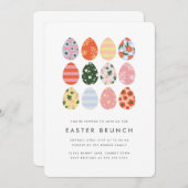 Moderne Ostereier Einladung (Vorne/Hinten)