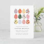 Moderne Ostereier Einladung (Stehend Vorderseite)