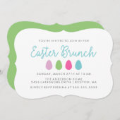 Moderne Ostereier Einladung (Vorne/Hinten)