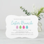 Moderne Ostereier Einladung (Stehend Vorderseite)