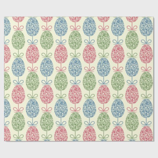 Moderne Ostereier Geschenkpapier (Flach)