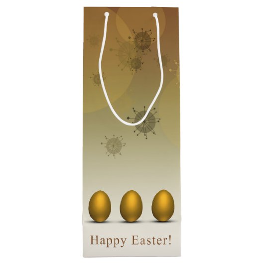 Moderne Ostereier Geschenktüte Für Weinflaschen (Rückseite)