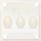 Moderne Ostereier Glasuntersetzer (Rückseite)