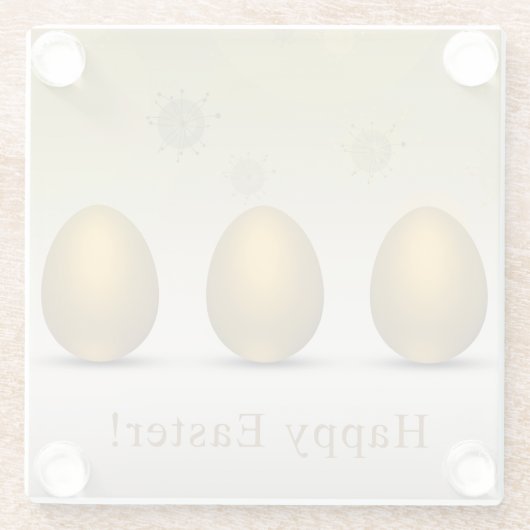 Moderne Ostereier Glasuntersetzer (Rückseite)