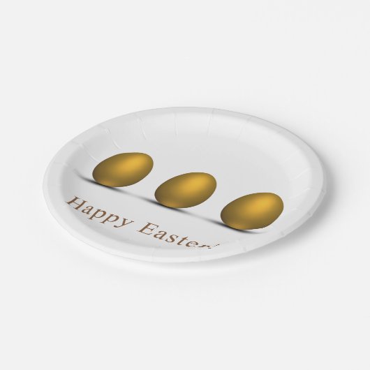 Moderne Ostereier Pappteller (Schrägansicht)