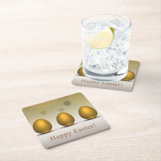 Moderne Ostereier Rechteckiger Pappuntersetzer (Vor Ort)