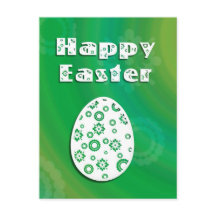 Moderne Ostereier Retro Paper Art Holiday Postkart