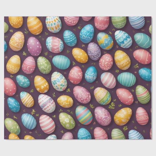 Moderne Ostereier-Sammlung Geschenkpapier (Flach)