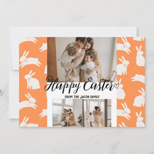 Moderne Osterfeier, 3-Foto-Kollektion Feiertagskarte (Vorderseite)