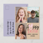 Moderne Osterfeier, 3-Foto-Kollektion Feiertagspostkarte (Vorne/Hinten)