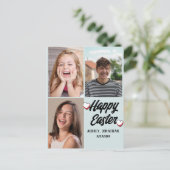 Moderne Osterfeier, 3-Foto-Kollektion Feiertagspostkarte (Stehend Vorderseite)