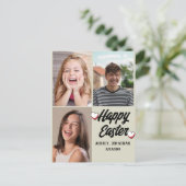 Moderne Osterfeier, 3-Foto-Kollektion Feiertagspostkarte (Stehend Vorderseite)