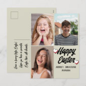 Moderne Osterfeier, 3-Foto-Kollektion Feiertagspostkarte (Vorne/Hinten)