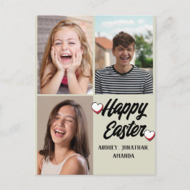 Moderne Osterfeier, 3-Foto-Kollektion Feiertagspostkarte