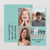 Moderne Osterfeier, 3-Foto-Kollektion Feiertagspostkarte (Vorne/Hinten)