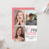 Moderne Osterfeier, 3-Foto-Kollektion Karte (Vorderseite/Rückseite Beispiel)