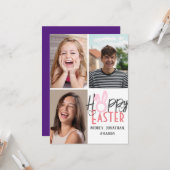 Moderne Osterfeier, 3-Foto-Kollektion Karte (Vorderseite/Rückseite Beispiel)