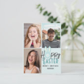 Moderne Osterfeier, 3-Foto-Kollektion Postkarte (Stehend Vorderseite)