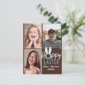 Moderne Osterfeier, 3-Foto-Kollektion Postkarte (Stehend Vorderseite)