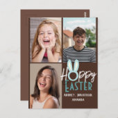 Moderne Osterfeier, 3-Foto-Kollektion Postkarte (Vorne/Hinten)