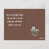 Moderne Osterfeier, 3-Foto-Kollektion Postkarte (Rückseite)