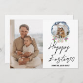 Moderne Osterfeier, Foto-Collage Feiertagskarte (Vorne/Hinten)