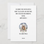 Moderne Osterfeier, Foto-Collage Feiertagskarte (Rückseite)