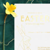 Moderne Osterfeier Goldene Foil Einladung