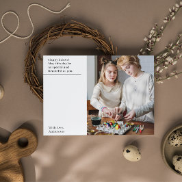 Moderne Osterfeier mit Foto Postkarte