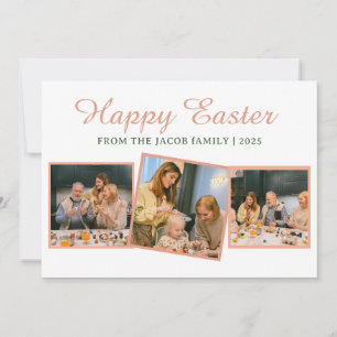 Moderne Osternfamilie Drei Foto Feiertagskarte