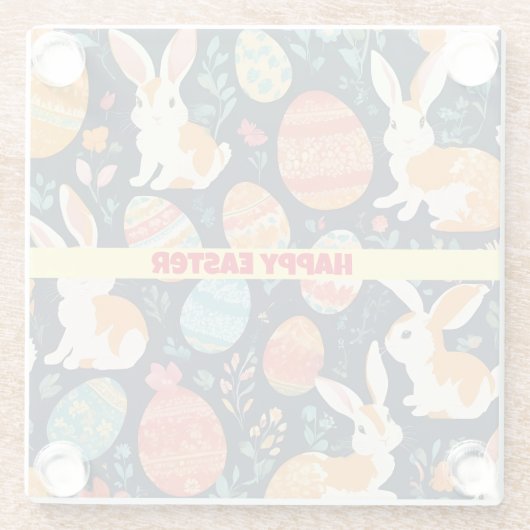 Moderne Ostersonnensammlung Glasuntersetzer (Rückseite)