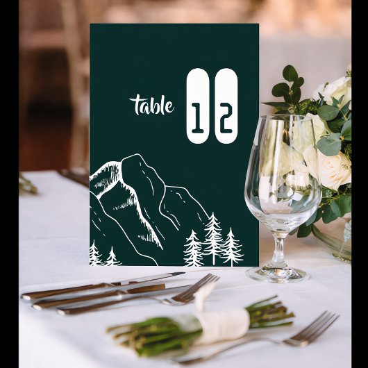 Moderne Outdoor Mountain Pine Tischnummer