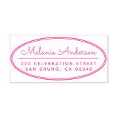 Moderne Oval Frame Niedliche Skriptbezeichnung Rüc Permastempel (Design)