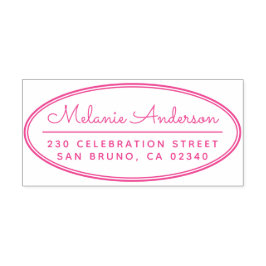 Moderne Oval Frame Niedliche Skriptbezeichnung Rüc Permastempel