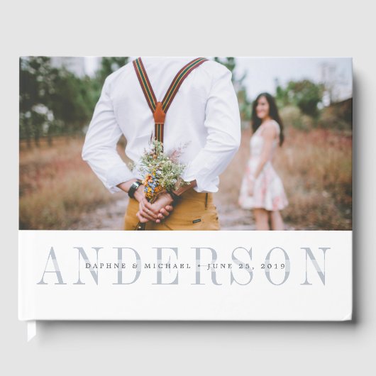 Moderne Overlay-Hochzeit Gästebuch (Vorderseite)