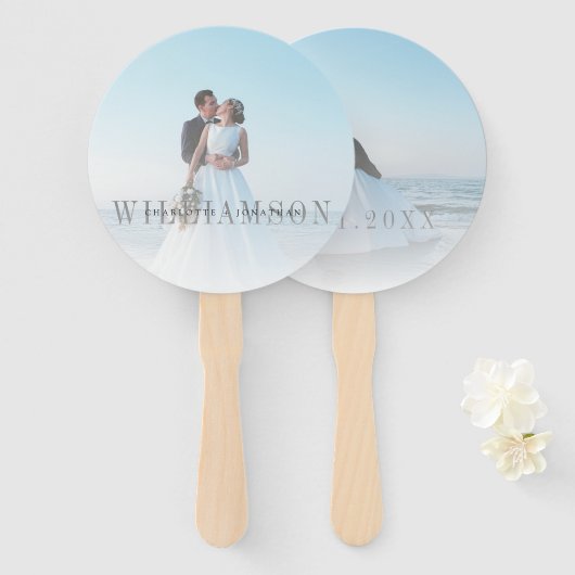 Moderne Overlay-Hochzeitfeier für Front & Back-Fot Fächer (Vorne und Hinten)