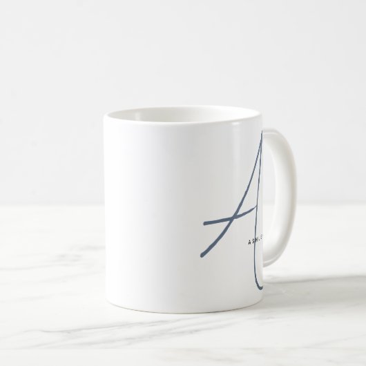 Moderne Oversized Monogram Initial & Name Kaffeetasse (VorderseiteRechts)