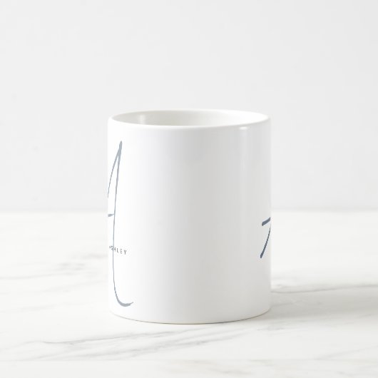 Moderne Oversized Monogram Initial & Name Kaffeetasse (Mittel)
