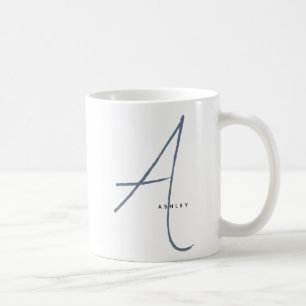 Moderne Oversized Monogram Initial & Name Kaffeetasse