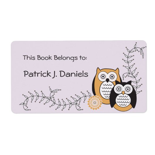 Moderne Owls Buchzeichen (Vorne)