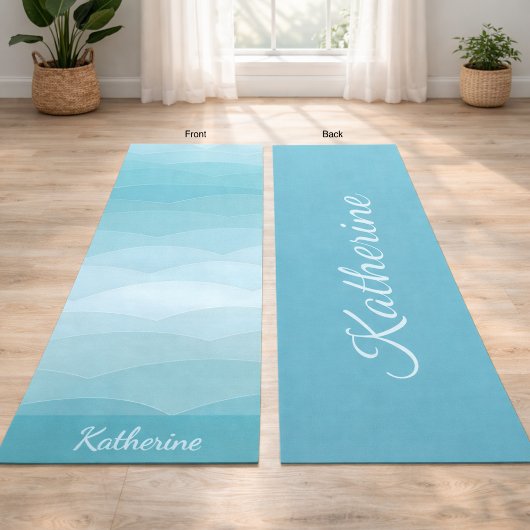 Moderne Ozean-Verlaufs-Muster Yogamatte