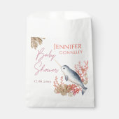 Moderne Ozeanbaby Narwhal & Aquarell Muscheln Geschenktütchen (Vorderseite)