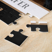 Moderne Paar-Monogramm-Datum Individuell angepasst Puzzle (Seite)