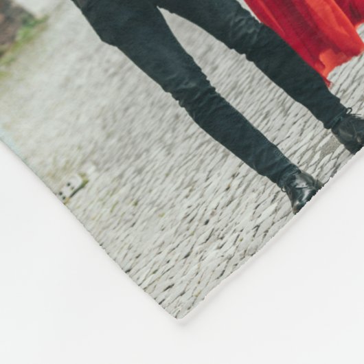 Moderne Paare 4 Foto Collage Fleecedecke (Ecke)