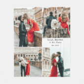 Moderne Paare 4 Foto Collage Fleecedecke (Vorderseite)