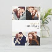 Moderne Paare 4 Foto Collage Weihnachten (Stehend Vorderseite)
