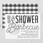 Moderne Paare Babydusche Grill Schwarz & Weiß Einladung (Vorne/Hinten)