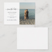Moderne Paare - Foto Save the Date Mitteilungskarte (Vorne/Hinten)
